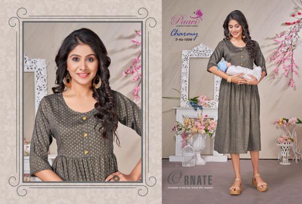 Paavi Charmy Rayon Designer Exclusive Kurti Collection